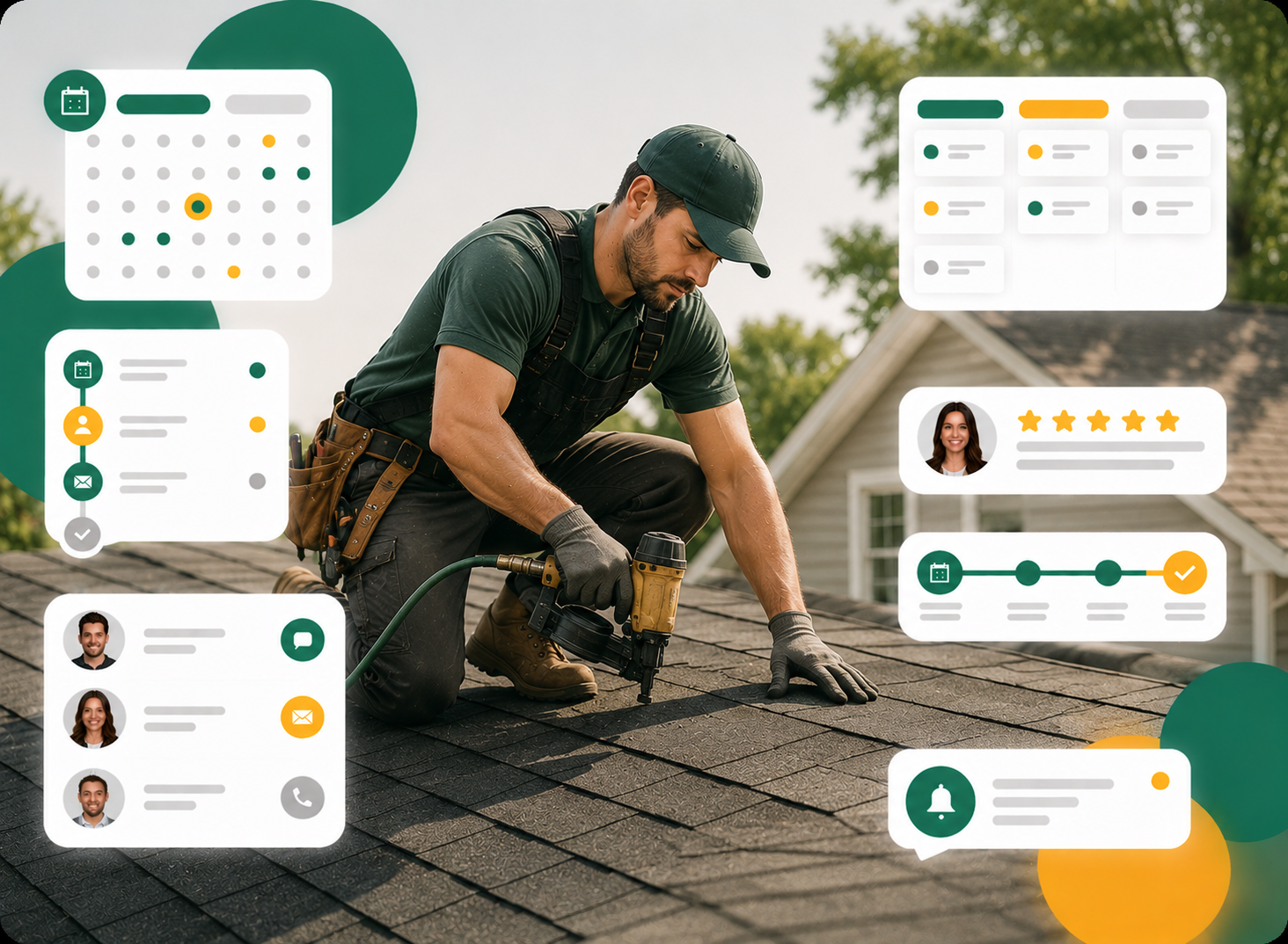 Roofing platform foundation